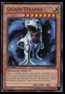 Yugioh Galaxy Tyranno PRIO-EN003 1st Edition Rare NM - Image 1 of 2
