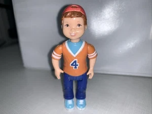 Fisher Price Loving Family Doll House Boy Brother Son Orange Jersey 4" Figure - Picture 1 of 4
