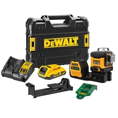 Multilinienlaser 18V, 3x360°, 2Ah XR-Akku, Lader im Koffer (DeWALT DCE089D1G18-Q - Bild 1 von 4
