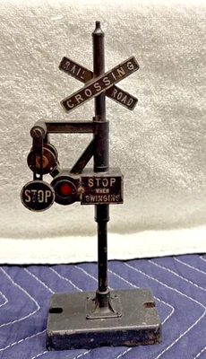 Lionel 140-50 O Gauge Post War Banjo Train Signal Rail Road Crossing - Image 1 of 4