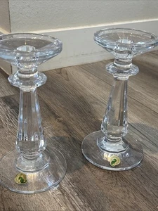 Coppia di candelabri portacandele in cristallo Waterford Illuminology 8" - Foto 1 di 6