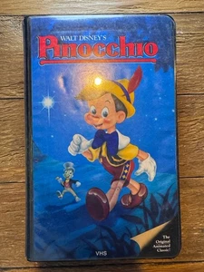 Walt Disney’s Pinocchio VHS (1985) BLACK DIAMOND CLASSICS PADDED BLACK CLAMSHELL - Picture 1 of 5