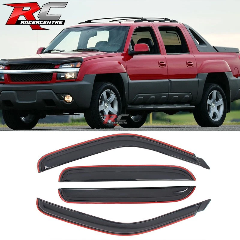 Fits 01-06 Chevy Silverado GMC Sierra 1500 2500 Crew Cab In-Channel Window Visor Foto 1 de 4