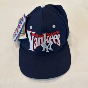 Cappello baseball New York Yankees vintage anni 90 aderente al gioco blu nuovo con etichette - Foto 1 di 14