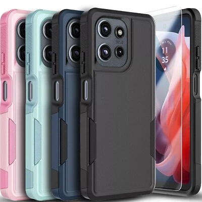 Funda para Motorola Moto G Stylus 2025 a prueba de golpes cubierta de doble capa + vidrio templado Foto 1 de 4