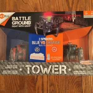 Hexbug - The Tower  Battle Ground Fight With Light - 2 Spiders - Blue VS Orange - Picture 1 of 3