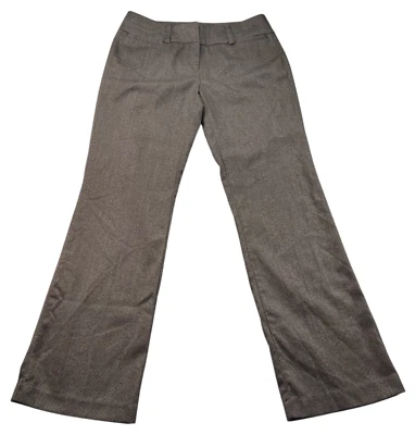 Pantalones de vestir 7th Avenue New York & Co para mujer talla 4 bolsillos marrones elásticos Foto 1 de 4