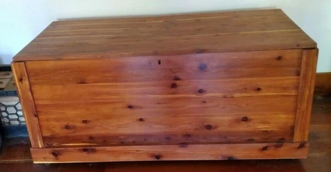 Vintage Cedar Wood Hope Chest Cover