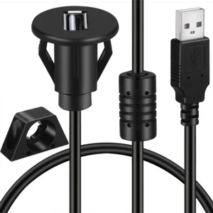 Small USB 3.0 Male to Female Car AUX Mount Flush Panel Extension Cable New - Picture 1 of 10