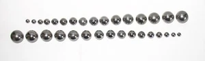 Assorted Coin Mini Ring Making Steel Balls Small Sizes  15 Sets of 2 Each - Picture 1 of 1