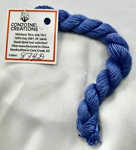 Conjoined Creations Thread 100% Soy silk 10/2 30 yards hand-dyed purple 834D - Picture 1 of 1