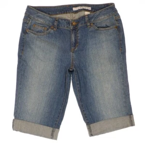 DKNY Shorts 12 14 Long Length Bermuda Cuffed Skimmer Blue Womens Measure 33 x 13 - Picture 1 of 10