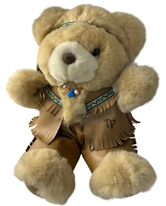 Oso de peluche Dan Dee indio nativo americano peluche marrón beige juguete de colección - Imagen 1 de 12