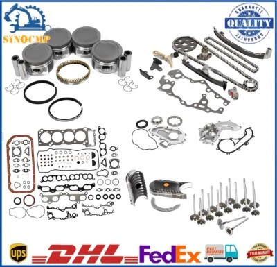 Kit de reconstrucción de revisión de motor para 94-04 Toyota 4Runner T100 Tacoma 2,7 L DOHC 3RZFE Foto 1 de 4