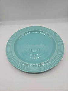 Vintage Furio Stoneware Turquoise Dinner Plate Embossed Rings 10.75" FUR02 - Picture 1 of 14
