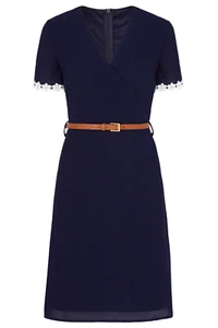 Poppy Lux Sanfrancisco Wrap Dress with Belt - Bild 1 von 11