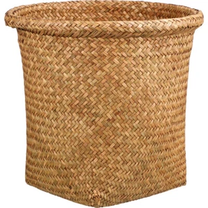 Woven Waste Basket Trash Basket Can Garbage Bin Laundry Hamper Storage Basket - Picture 1 of 10