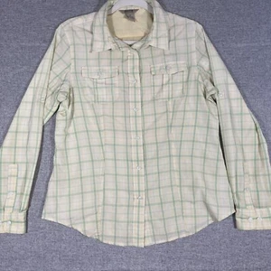 DULUTH TRADING CO WOMEN SIZE M YELLOW LONG SLEEVES Vented Fishing Shirt - Picture 1 of 8