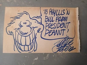 Original Mike Peters Jimmy Carter Drawing 1970s Political Caricature Pulitzer - Picture 1 of 2