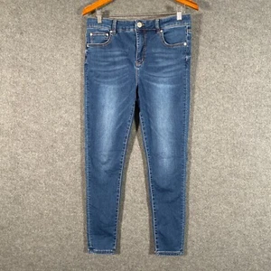 Decjuba Jeans Womens 14 Blue Denim Skinny Leg Slim Fit High Rise Stone Wash Z229 - Picture 1 of 14