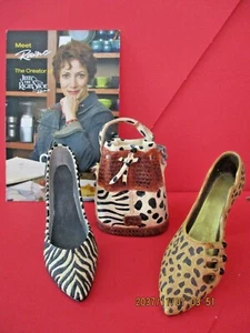 JUST THE RIGHT SHOE & SARNA AND JRS HANDBAG ANIMAL PRINT LOT 13 - Picture 1 of 11