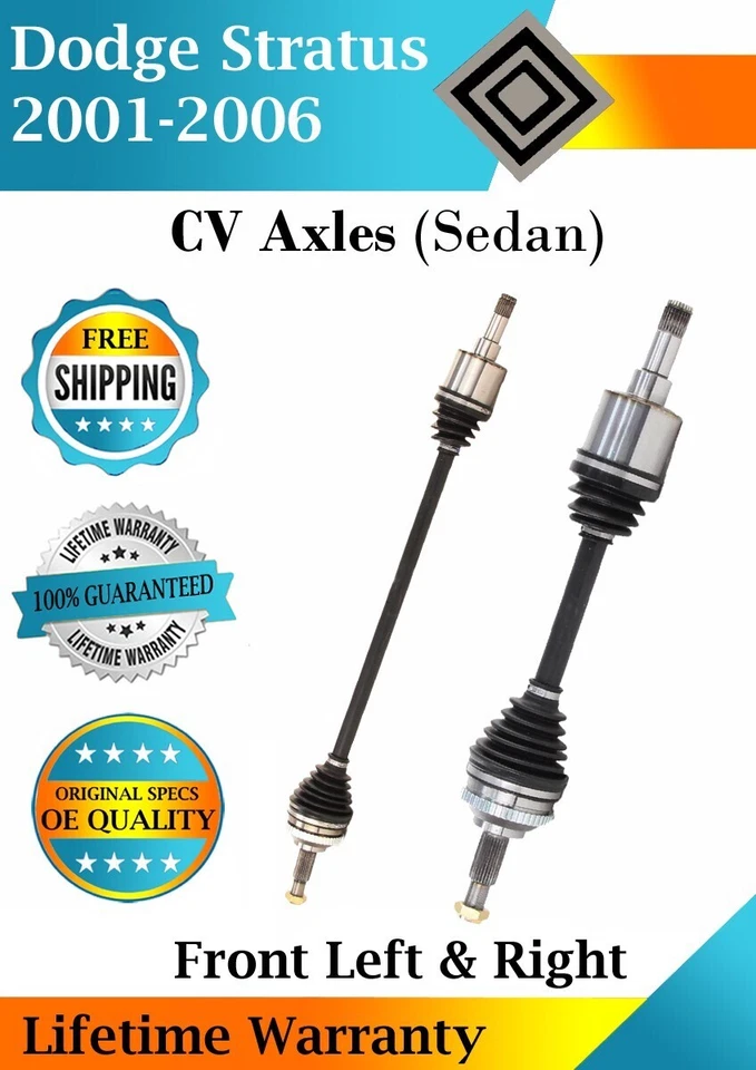 Novos eixos CV dianteiros OE para 2001-2006 Dodge Stratus 2.7L 3.0L garantia vitalícia - Imagem 1 de 4