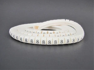 (100x) Wieland Größe 6 Nummer 8 Slip-On Draht Marker, 0,110" bis 0,170" OD Z Typ - Bild 1 von 2