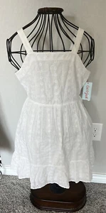 Girls' Tie-Back Sleeveless Woven Dress - Cat & Jack, Size L 10/12 - Picture 1 of 6