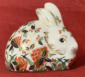 Royal Crown Derby Paperweight- Meadow Rabbit