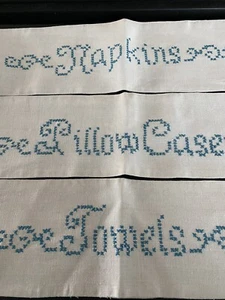 Vintage Leinen Organizer für Ihre Wäsche Presse/Schrank - Kissenbezüge, Handtücher & Na - Bild 1 von 2