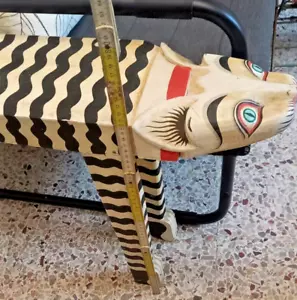 TAVOLI TIGRE TIGER TABLE ETNICO VINTAGE ANNI 90 1990 ETNIC FURNITURE 110 CM X 50 - Foto 1 di 15