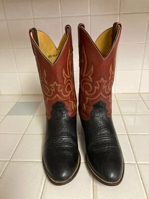 NOCONA Botas de Vaquero Occidentales de Cuero de Toro Negro con Puntera de Almendra Para Hombre 8 D Foto 1 de 4