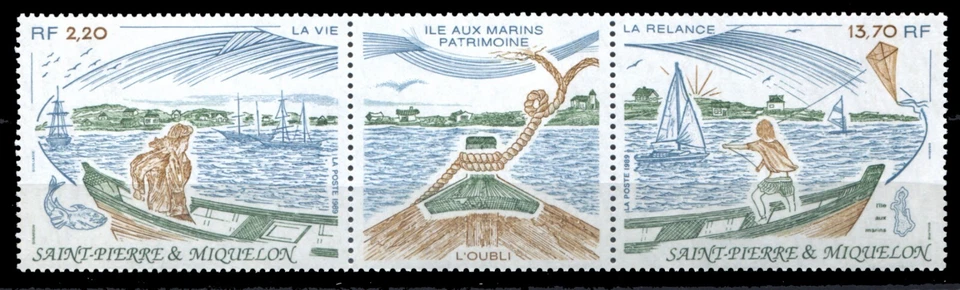 St. Pierre & Miquelon 1989 • Sс# 518-519a • Marins • cs pair MNH (SU-9221) - Image 1 of 1