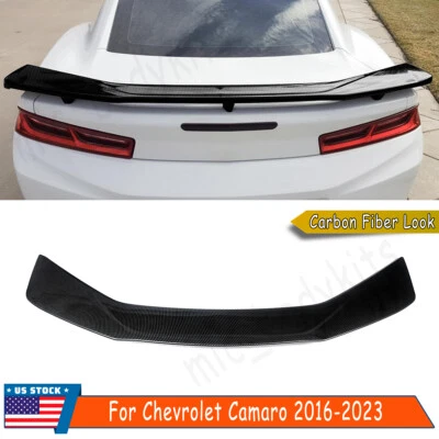 Rear Trunk Spoiler Wing For Chevrolet Camaro RS SS 2016-2023 Carbon Fiber Look - Image 1 of 4