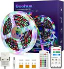 Goohue LED-Streifenleuchten mit Fernbedienung 12,5 m x2, 85 Fuß, Bluetooth RGB 5050 Farbe
