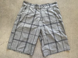 OP FLEX board shorts grau plaid boys sz 28 (16) - Picture 1 of 9