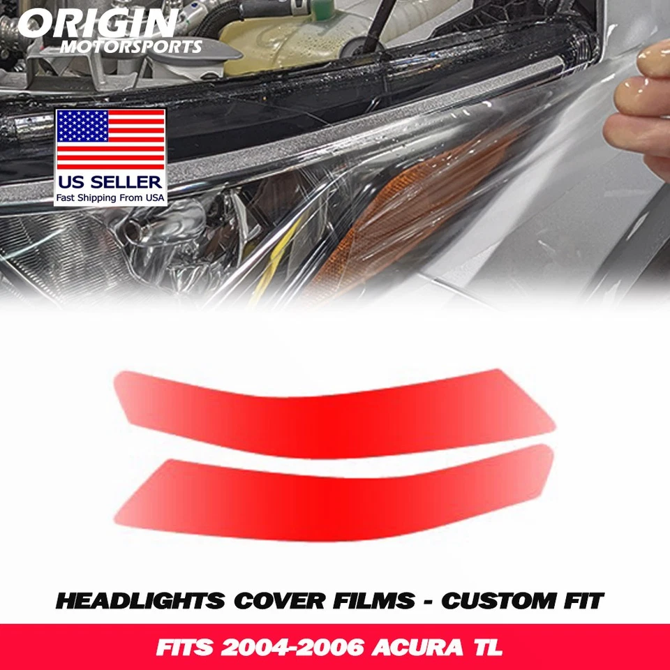 Kit de película de sujetador cubiertas transparentes de protección de faros precortados PPF para 2004-2006 TL Foto 1 de 4