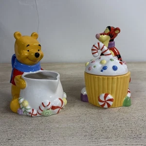 Winnie The Pooh & Tiger Cream and Sugar Dishes Christmas  - Picture 1 of 8