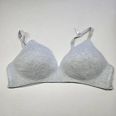 Ambrielle Women Bra 38C Gray Natural Comfort Wireless T Shirt Knit - Image 1 of 4