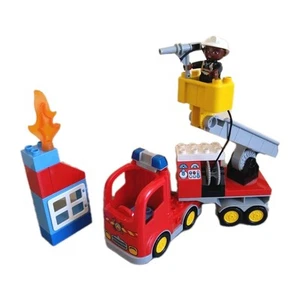 LEGO Duplo 10592 Firefighter Truck Scale / Ladder + Figurine Soldier From Fire - Picture 1 of 10