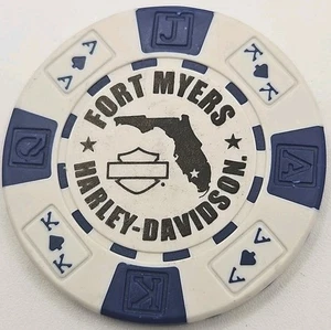 FORT MYERS HARLEY DAVIDSON OF FORT MYERS, FLORIDA DEALER POKERCHIPS NEU  - Bild 1 von 2