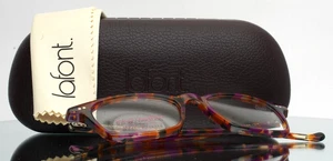 LAFONT Monsieur 7044 Purple Tortoise Womens Rectangle Eyeglasses 49-17-145 B:34 - Picture 1 of 16