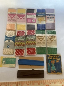 Vintage brandneu Nahtbindung und mehr Wrights, Trimtex, Boiltex Menge 10 - Bild 1 von 13