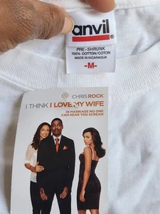 Vintage Movie Promo Shirt I Think I Love My Wife Medium Mens White Deadstock NWT - Picture 1 of 7