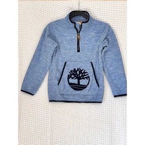 Timberland Kinder Blau Fleece Pullover Sweatshirt Oberteil Baum Logo - Bild 1 von 4