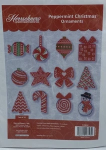 Herrschners Contado Punto de Cruz Menta Navidad Adornos Set de 12 - Imagen 1 de 5