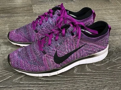 NIKE Free TR Flyknit 5.0 Vivid Purple/Black/Fuchsia 718785-501 Womens Size 7.5 - Image 1 of 4