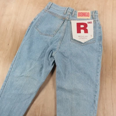 nwt vtg 90s ds BONGO high rise tapered light wash denim mom jeans 13 tag 27x27  - Image 1 of 4