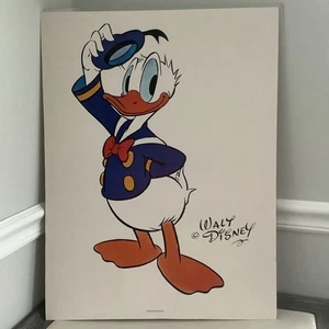 Stampa artistica vintage Walt Disney Paperino 23 3/4 x 18 pollici leggi! - Foto 1 di 23