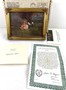 Vtg. 1992 Donald Zolan “September Girl” Canvas Replica in Gold Frame w/ COA - Picture 1 of 4